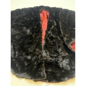 Oleg Cassini Women's Mink Big Fur Coat Black XL